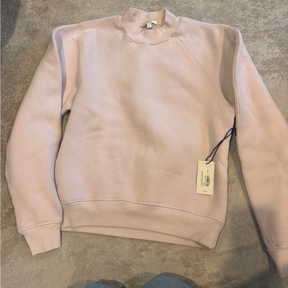 Agolde Light Pink Mock Neck Sweatshirt - Picture 7 of 8